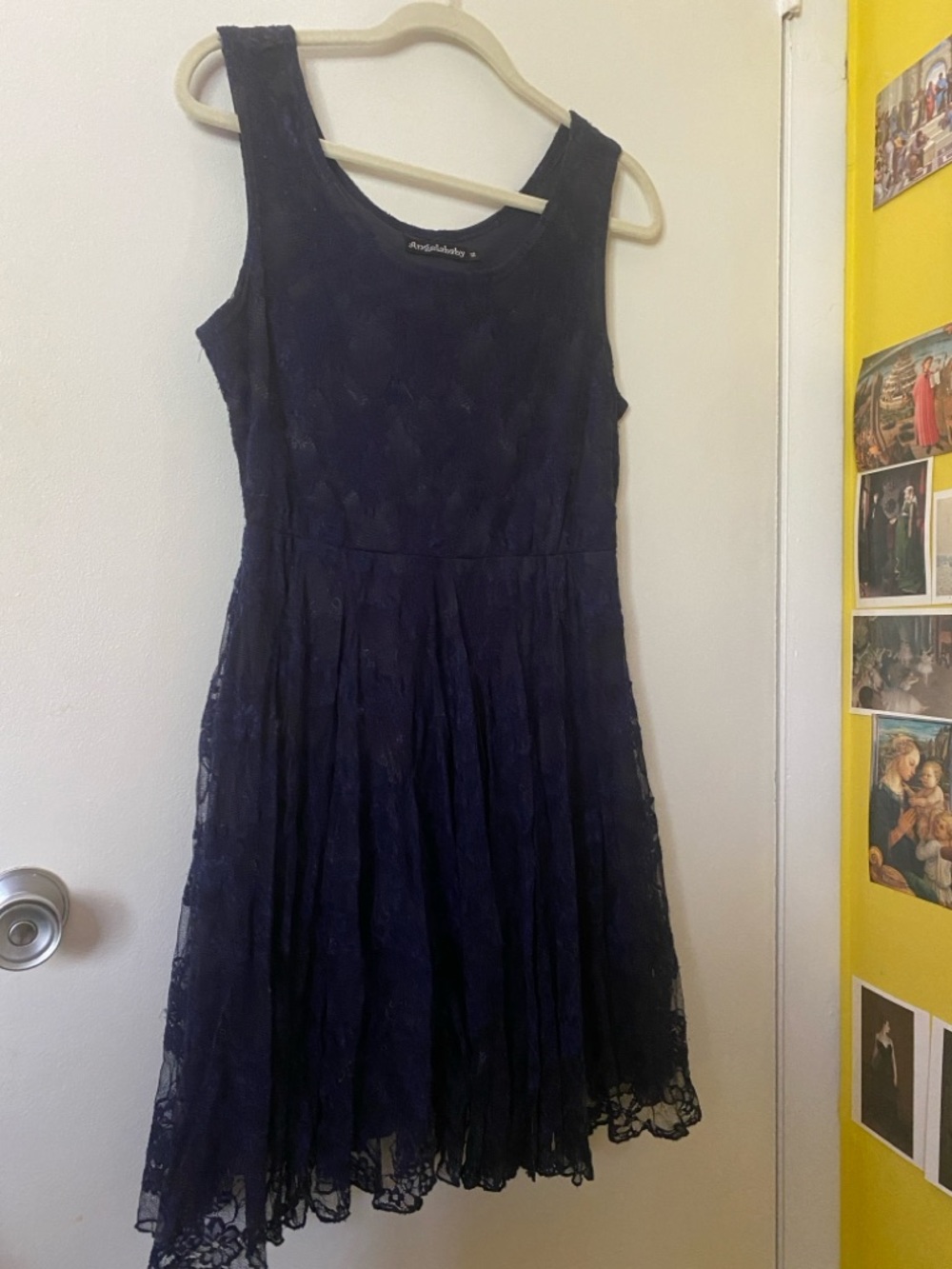 Navy Lace A-Line Sundress